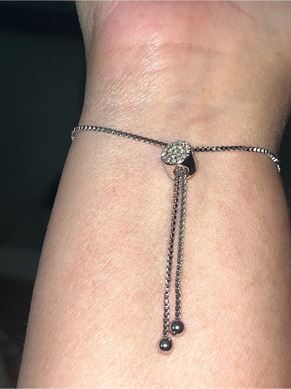 New Brilliance Crystal Heart & Cross Bar Adjustable Bracelet - Picture 8 of 9